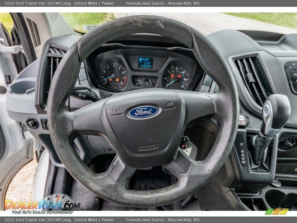 2015 Ford Transit Van 150 MR Long Oxford White / Pewter Photo #32