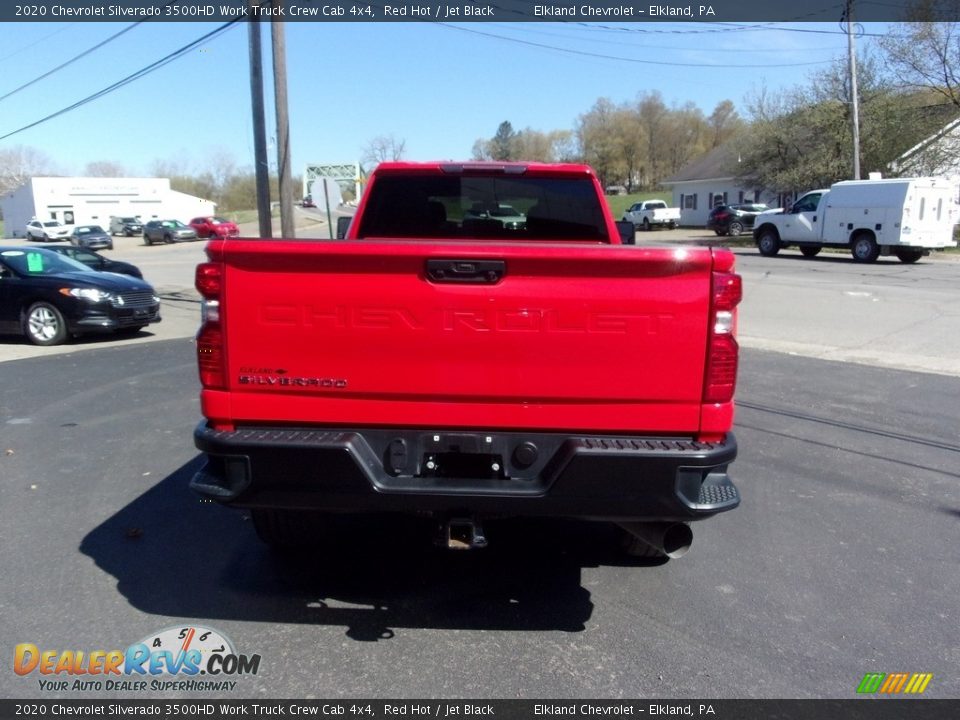 2020 Chevrolet Silverado 3500HD Work Truck Crew Cab 4x4 Red Hot / Jet Black Photo #4