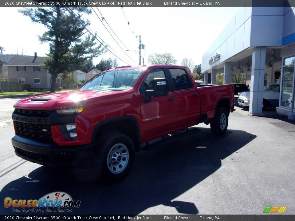 2020 Chevrolet Silverado 3500HD Work Truck Crew Cab 4x4 Red Hot / Jet Black Photo #6