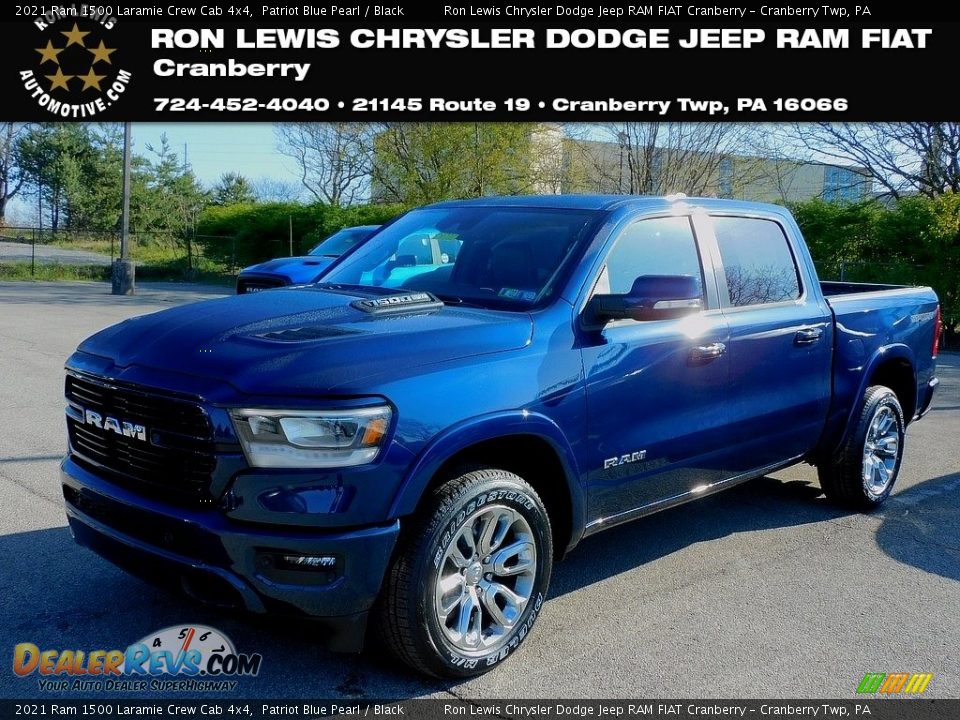 2021 Ram 1500 Laramie Crew Cab 4x4 Patriot Blue Pearl / Black Photo #1