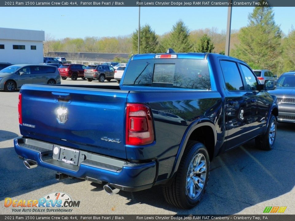2021 Ram 1500 Laramie Crew Cab 4x4 Patriot Blue Pearl / Black Photo #5