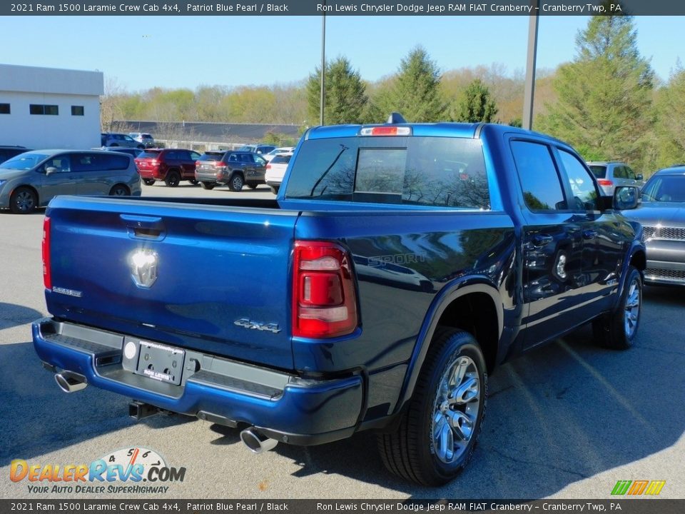 2021 Ram 1500 Laramie Crew Cab 4x4 Patriot Blue Pearl / Black Photo #5