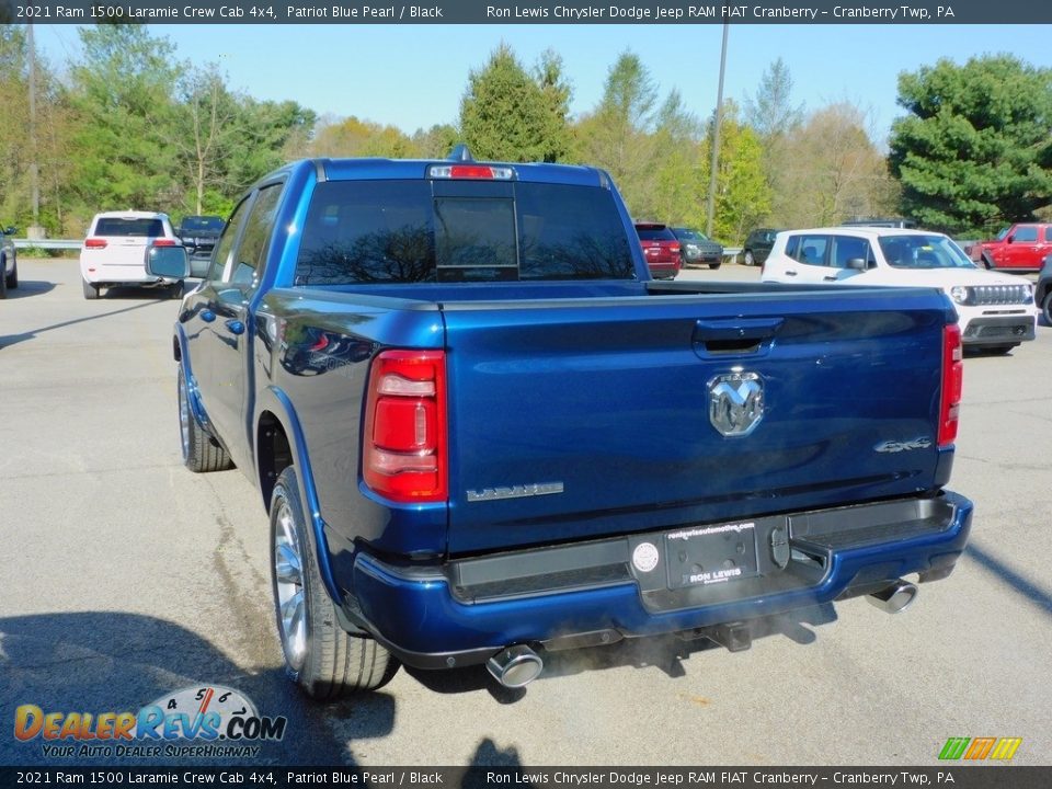 2021 Ram 1500 Laramie Crew Cab 4x4 Patriot Blue Pearl / Black Photo #8