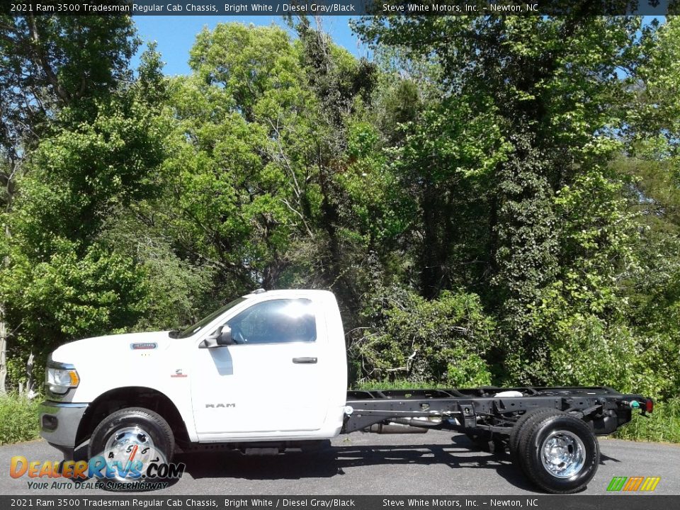 2021 Ram 3500 Tradesman Regular Cab Chassis Bright White / Diesel Gray/Black Photo #1