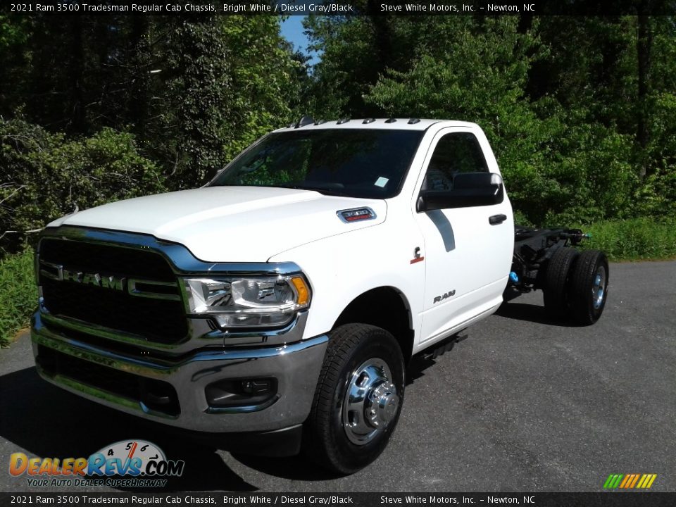 2021 Ram 3500 Tradesman Regular Cab Chassis Bright White / Diesel Gray/Black Photo #2