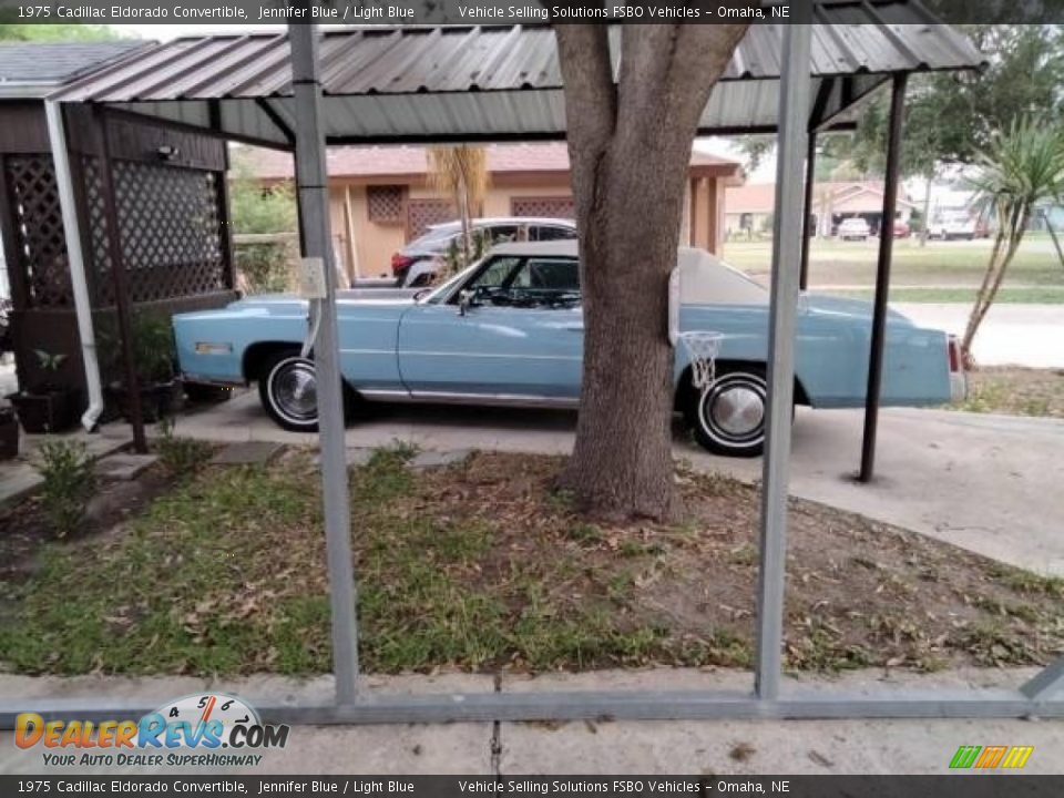 1975 Cadillac Eldorado Convertible Jennifer Blue / Light Blue Photo #12
