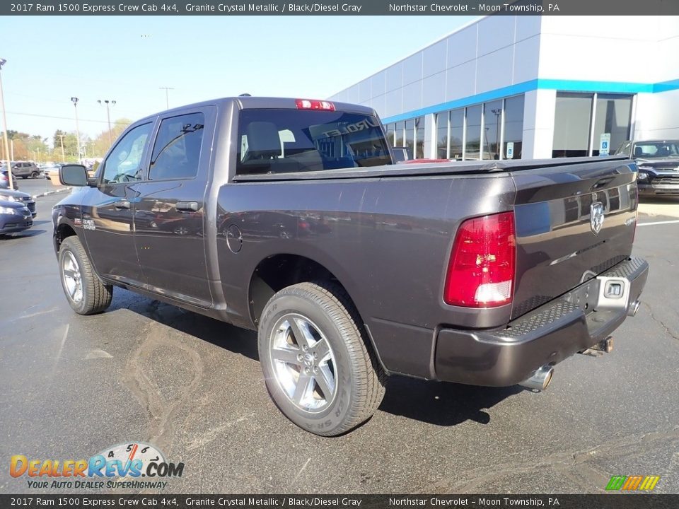 2017 Ram 1500 Express Crew Cab 4x4 Granite Crystal Metallic / Black/Diesel Gray Photo #4