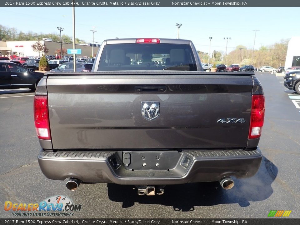 2017 Ram 1500 Express Crew Cab 4x4 Granite Crystal Metallic / Black/Diesel Gray Photo #6