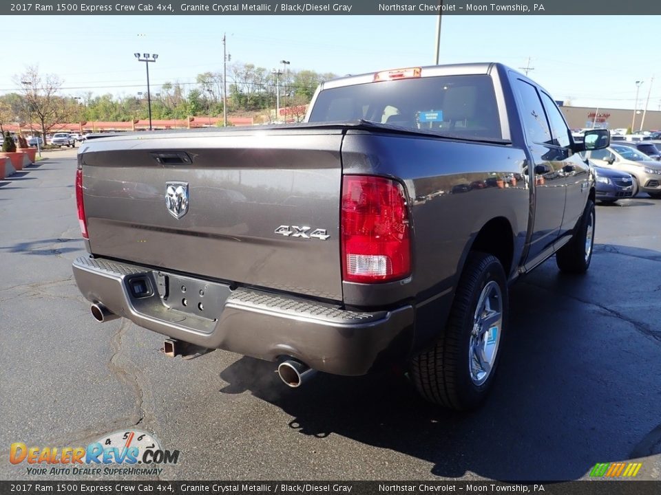 2017 Ram 1500 Express Crew Cab 4x4 Granite Crystal Metallic / Black/Diesel Gray Photo #7