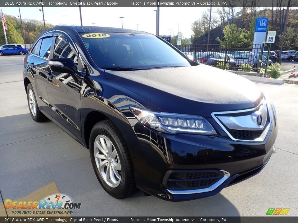 2018 Acura RDX AWD Technology Crystal Black Pearl / Ebony Photo #6