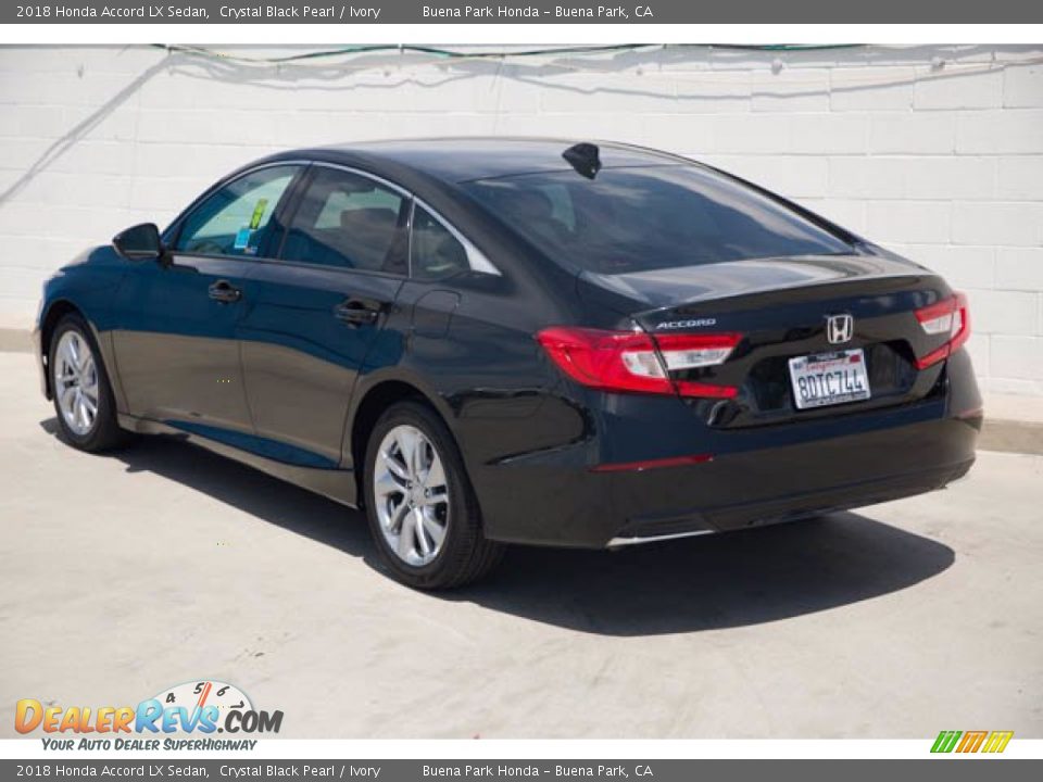 2018 Honda Accord LX Sedan Crystal Black Pearl / Ivory Photo #2