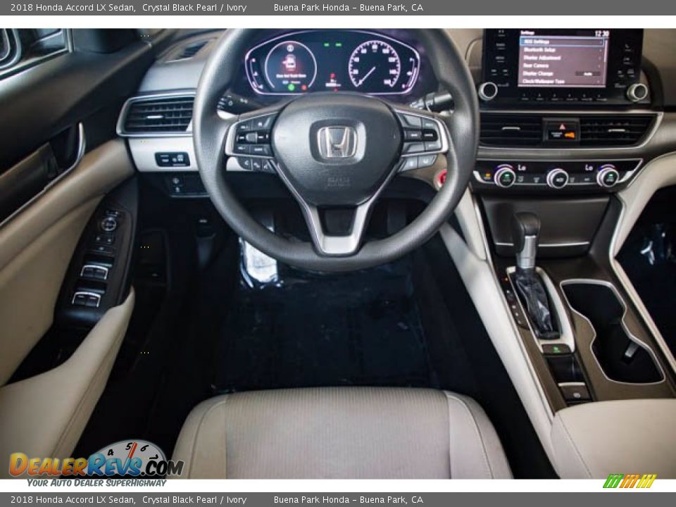 2018 Honda Accord LX Sedan Crystal Black Pearl / Ivory Photo #5