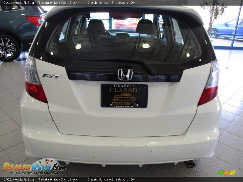 2011 Honda Fit Sport Taffeta White / Sport Black Photo #8