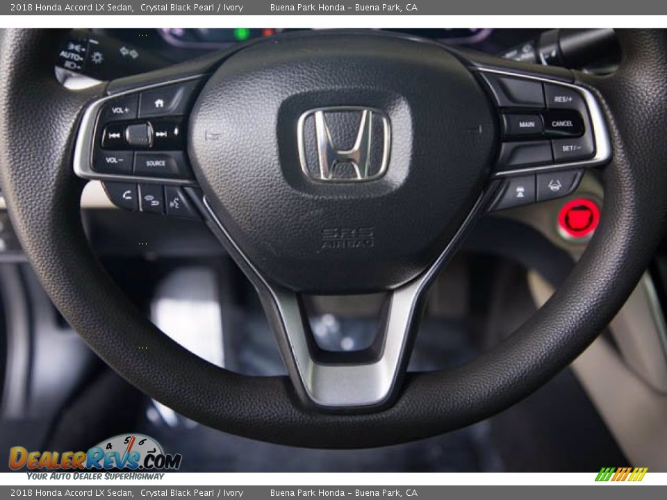 2018 Honda Accord LX Sedan Crystal Black Pearl / Ivory Photo #15