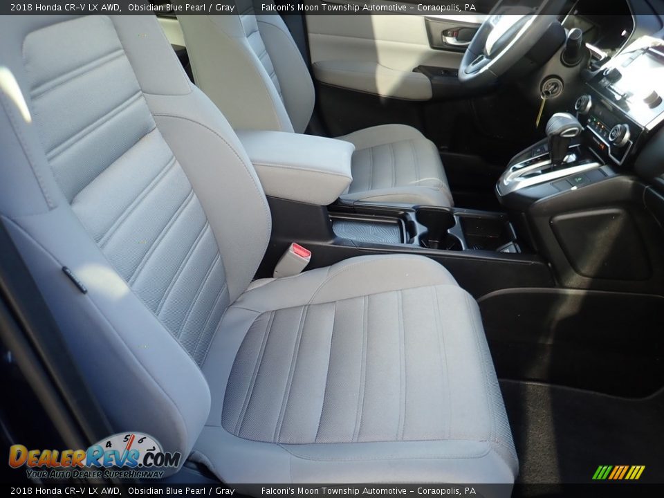 2018 Honda CR-V LX AWD Obsidian Blue Pearl / Gray Photo #10
