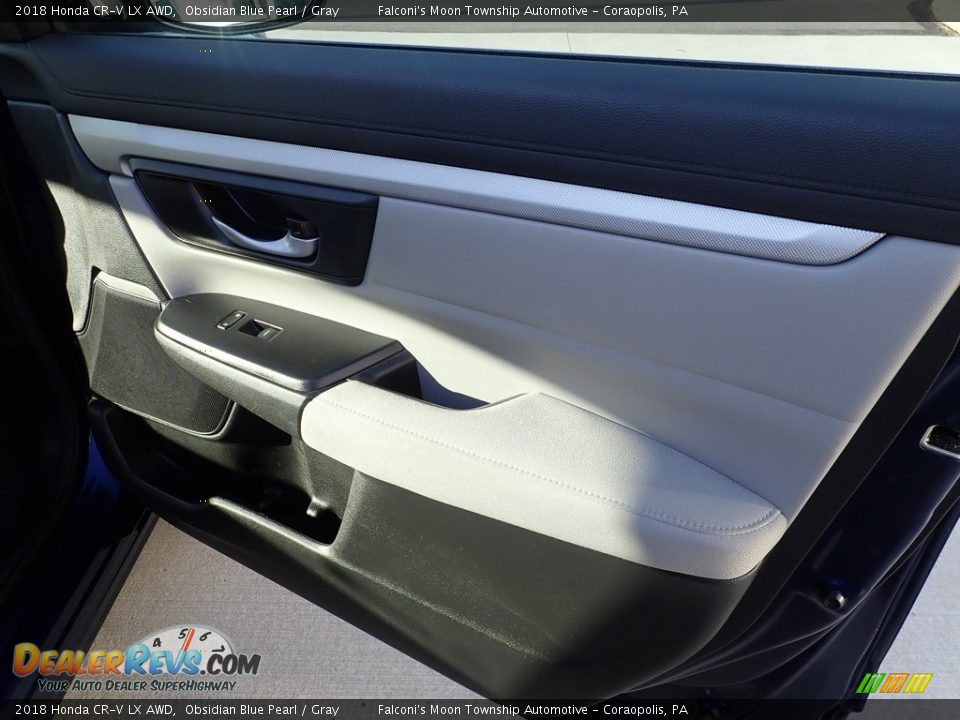 2018 Honda CR-V LX AWD Obsidian Blue Pearl / Gray Photo #12