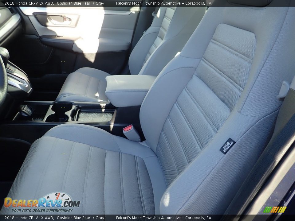 2018 Honda CR-V LX AWD Obsidian Blue Pearl / Gray Photo #14