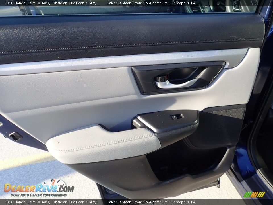 2018 Honda CR-V LX AWD Obsidian Blue Pearl / Gray Photo #17