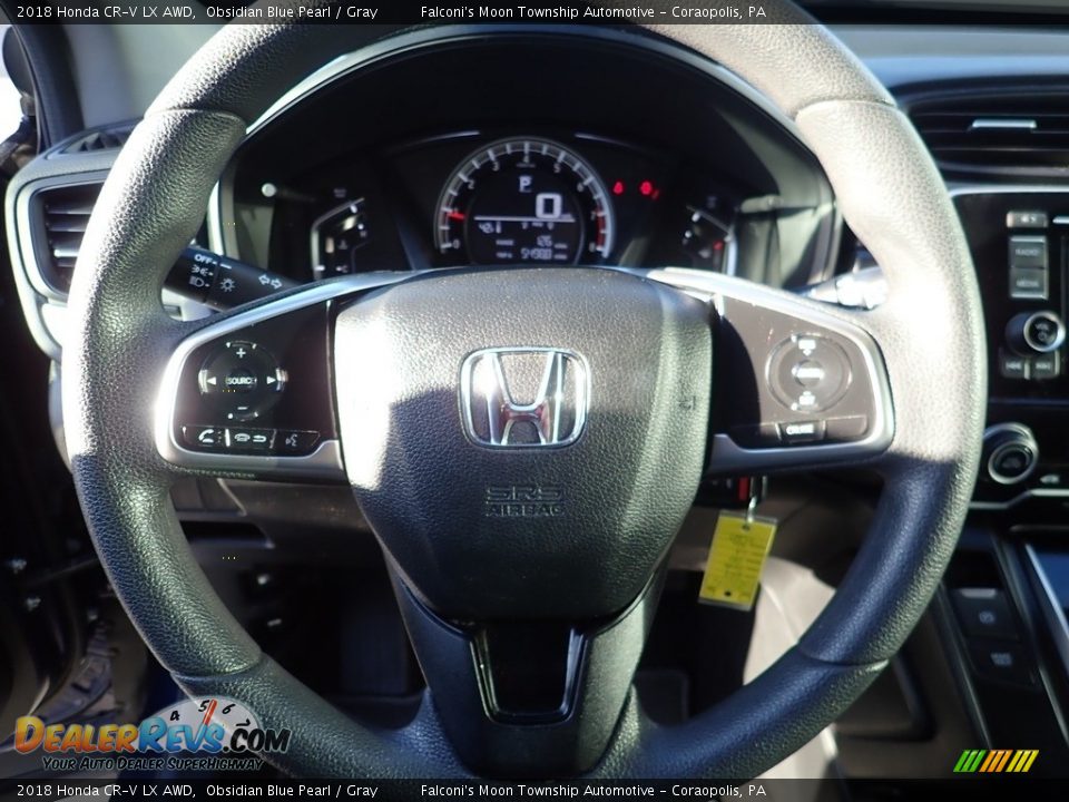 2018 Honda CR-V LX AWD Obsidian Blue Pearl / Gray Photo #20