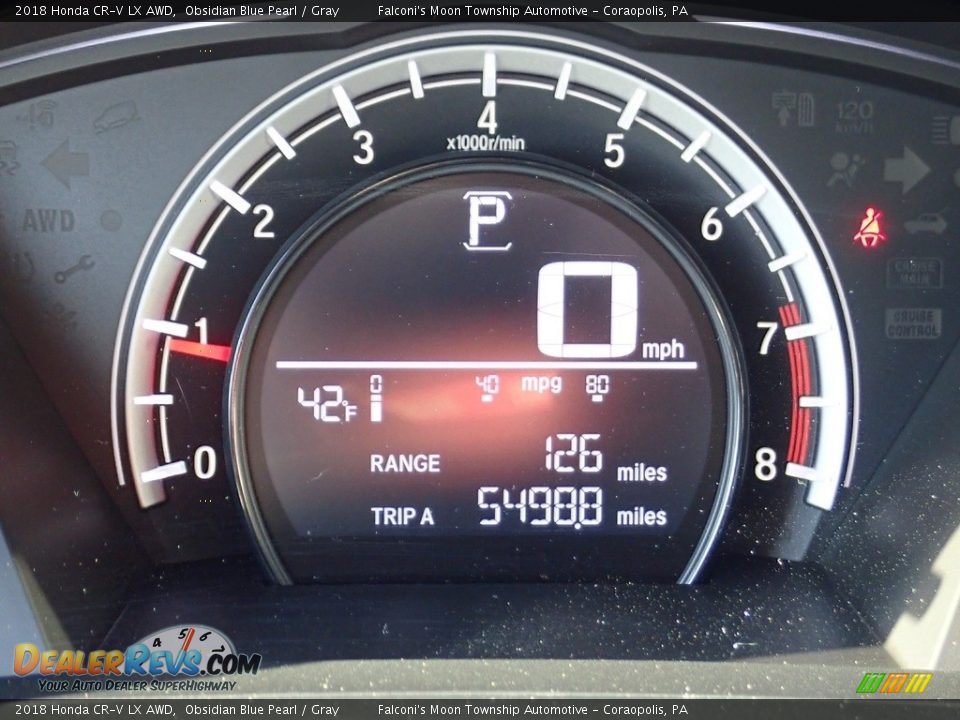 2018 Honda CR-V LX AWD Obsidian Blue Pearl / Gray Photo #24