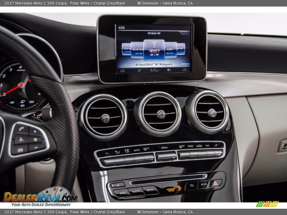 2017 Mercedes-Benz C 300 Coupe Polar White / Crystal Grey/Black Photo #5