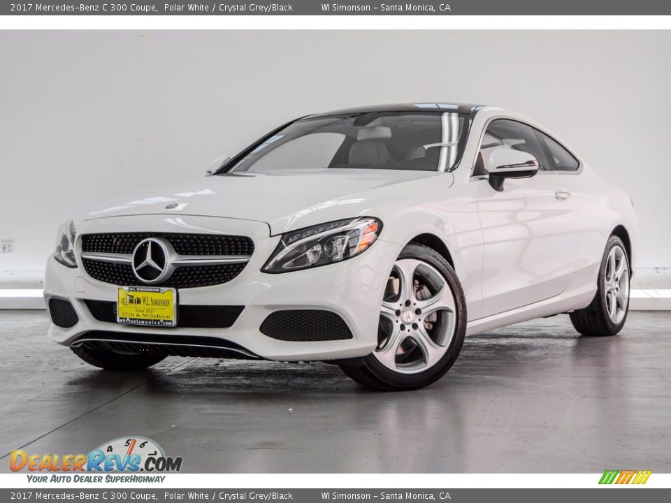 2017 Mercedes-Benz C 300 Coupe Polar White / Crystal Grey/Black Photo #12