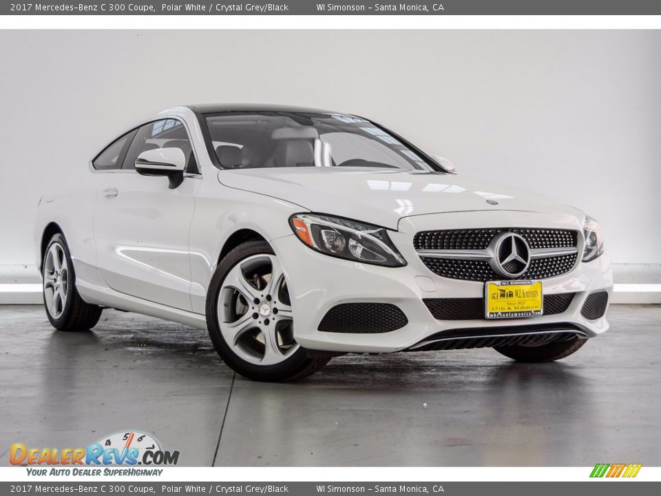 2017 Mercedes-Benz C 300 Coupe Polar White / Crystal Grey/Black Photo #13