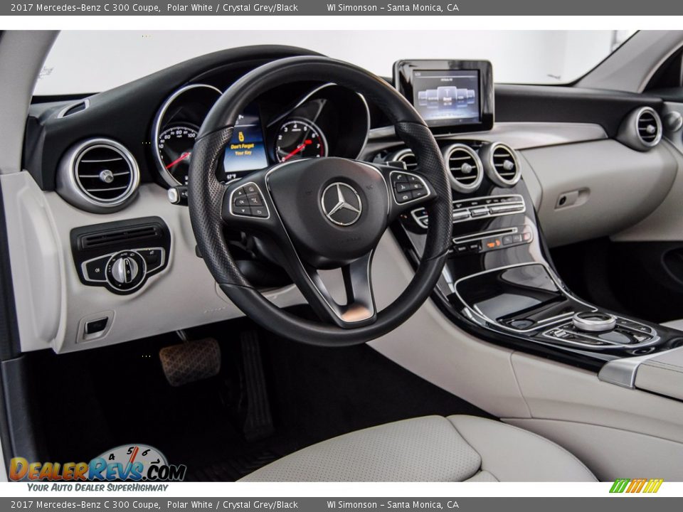 2017 Mercedes-Benz C 300 Coupe Polar White / Crystal Grey/Black Photo #21