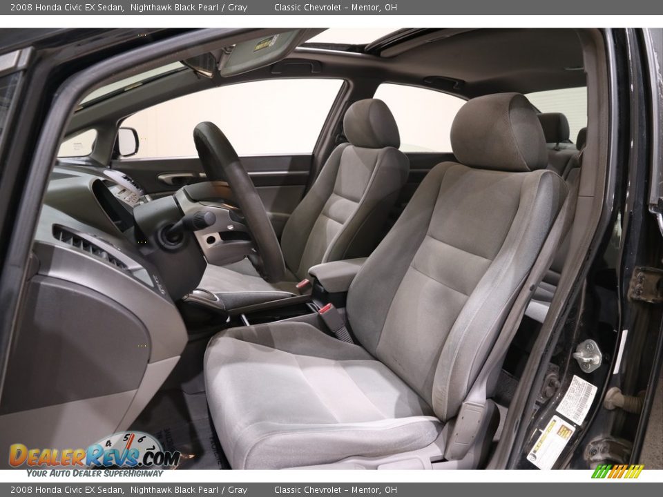 2008 Honda Civic EX Sedan Nighthawk Black Pearl / Gray Photo #5