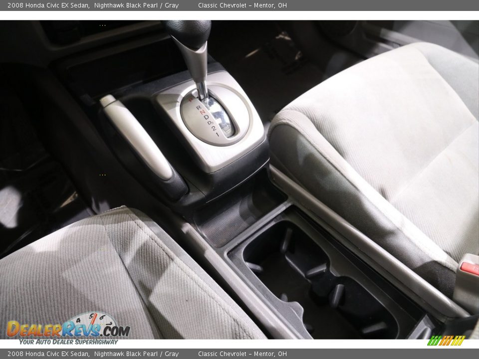 2008 Honda Civic EX Sedan Nighthawk Black Pearl / Gray Photo #11