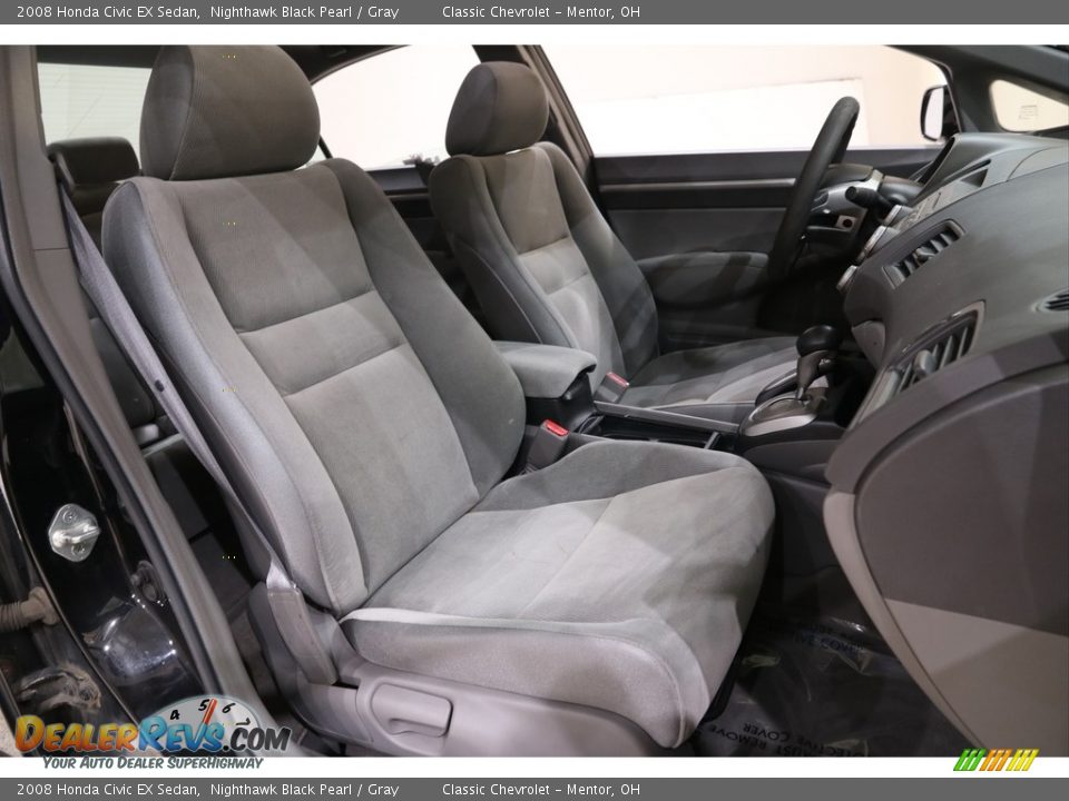 2008 Honda Civic EX Sedan Nighthawk Black Pearl / Gray Photo #12