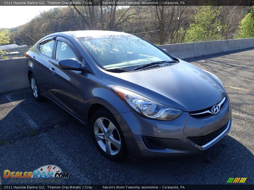 2011 Hyundai Elantra GLS Titanium Gray Metallic / Gray Photo #4