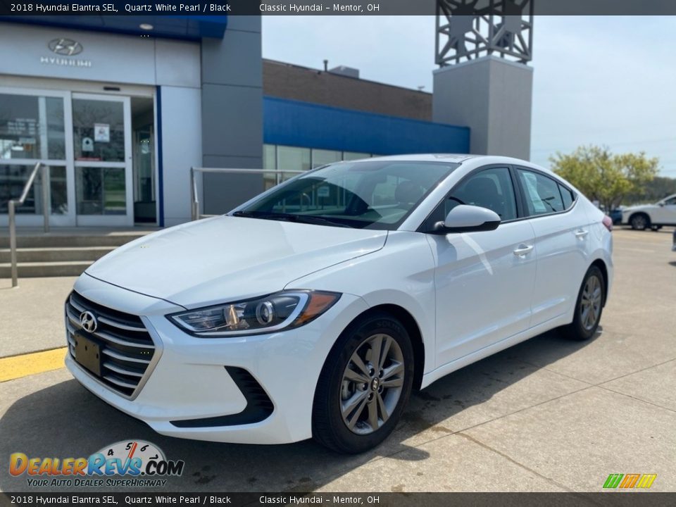 2018 Hyundai Elantra SEL Quartz White Pearl / Black Photo #1