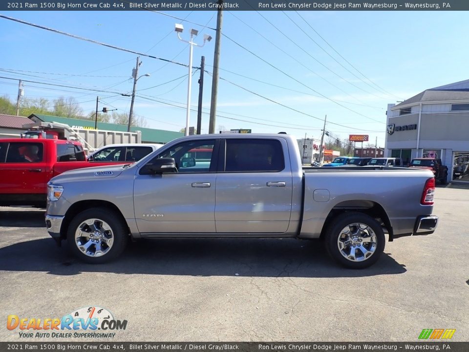 2021 Ram 1500 Big Horn Crew Cab 4x4 Billet Silver Metallic / Diesel Gray/Black Photo #2