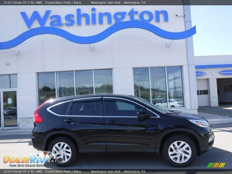 2016 Honda CR-V EX AWD Crystal Black Pearl / Black Photo #2