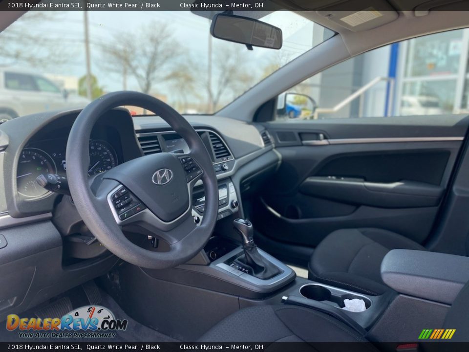 2018 Hyundai Elantra SEL Quartz White Pearl / Black Photo #3