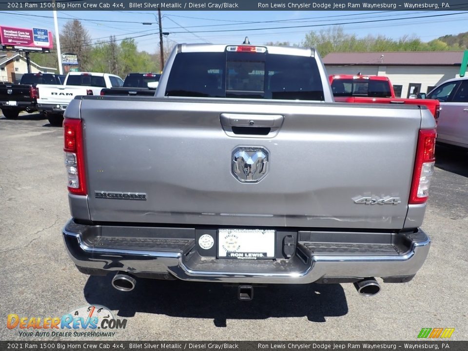 2021 Ram 1500 Big Horn Crew Cab 4x4 Billet Silver Metallic / Diesel Gray/Black Photo #4