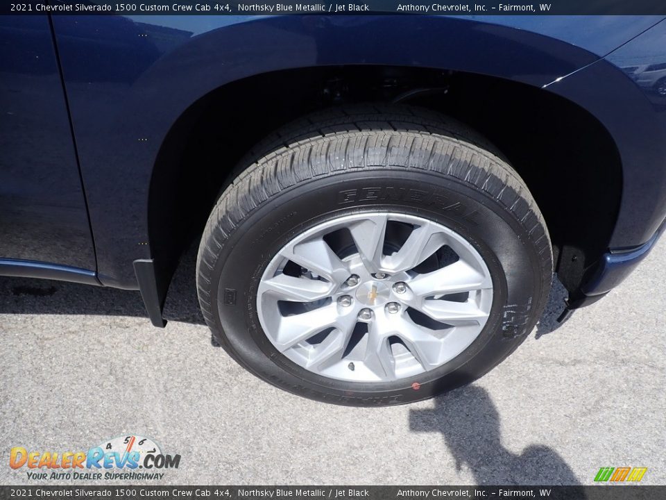2021 Chevrolet Silverado 1500 Custom Crew Cab 4x4 Northsky Blue Metallic / Jet Black Photo #2