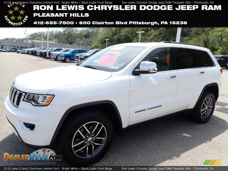 2018 Jeep Grand Cherokee Limited 4x4 Bright White / Black/Light Frost Beige Photo #1