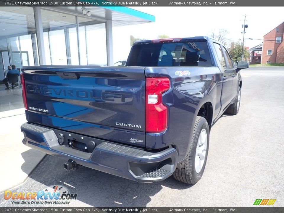 2021 Chevrolet Silverado 1500 Custom Crew Cab 4x4 Northsky Blue Metallic / Jet Black Photo #3