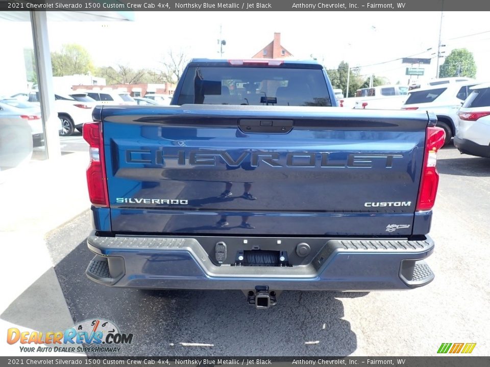 2021 Chevrolet Silverado 1500 Custom Crew Cab 4x4 Northsky Blue Metallic / Jet Black Photo #5