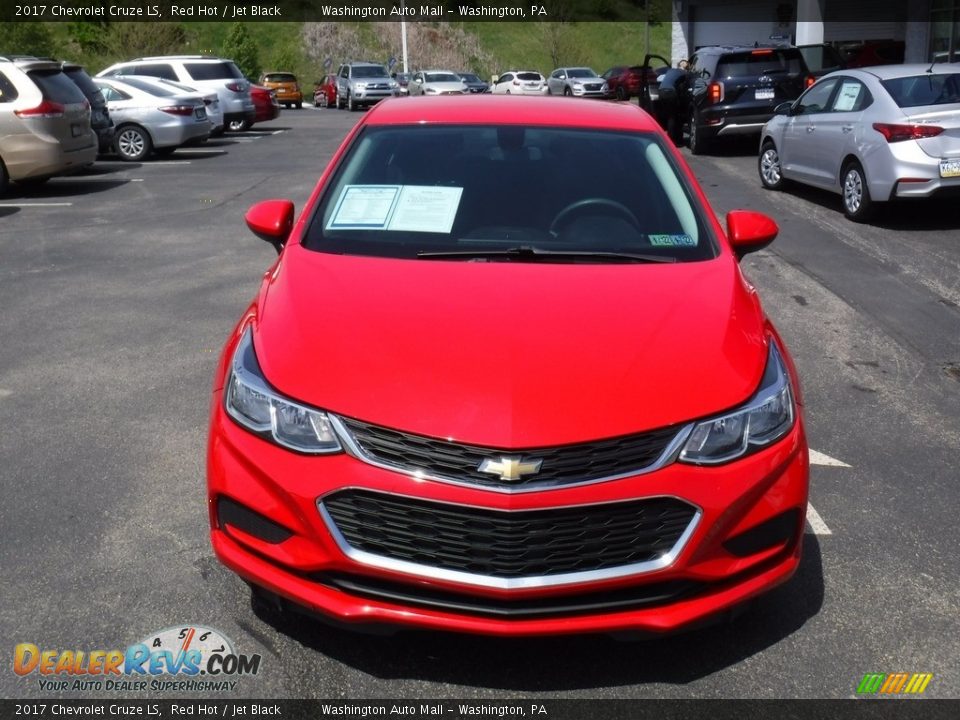 2017 Chevrolet Cruze LS Red Hot / Jet Black Photo #3