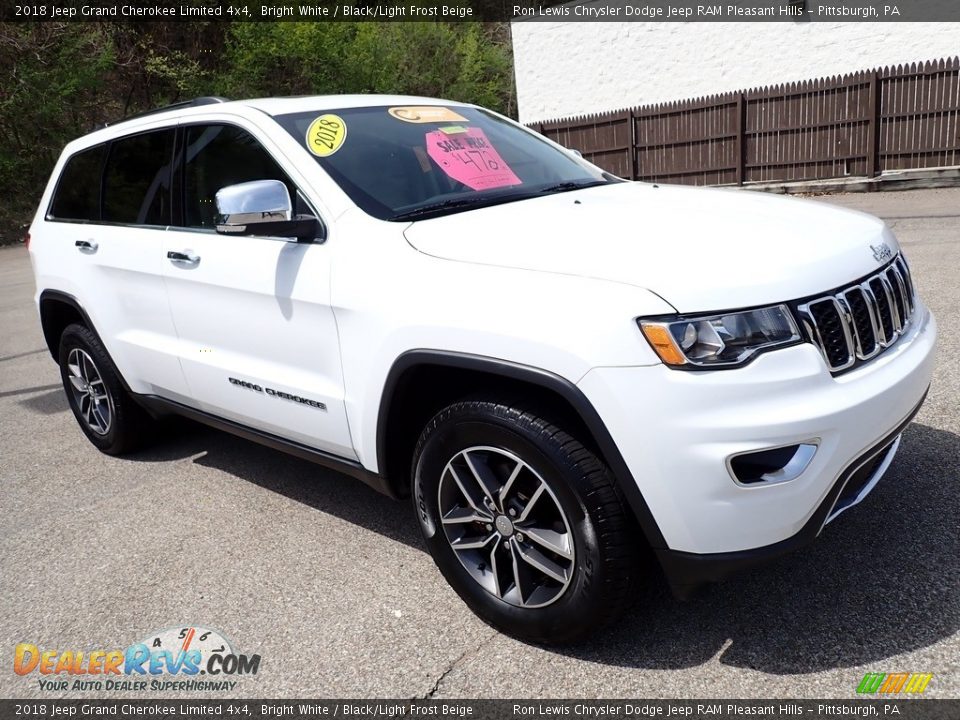 2018 Jeep Grand Cherokee Limited 4x4 Bright White / Black/Light Frost Beige Photo #8