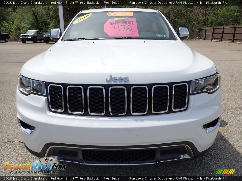 2018 Jeep Grand Cherokee Limited 4x4 Bright White / Black/Light Frost Beige Photo #9