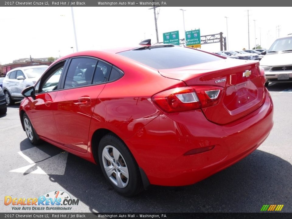 2017 Chevrolet Cruze LS Red Hot / Jet Black Photo #6