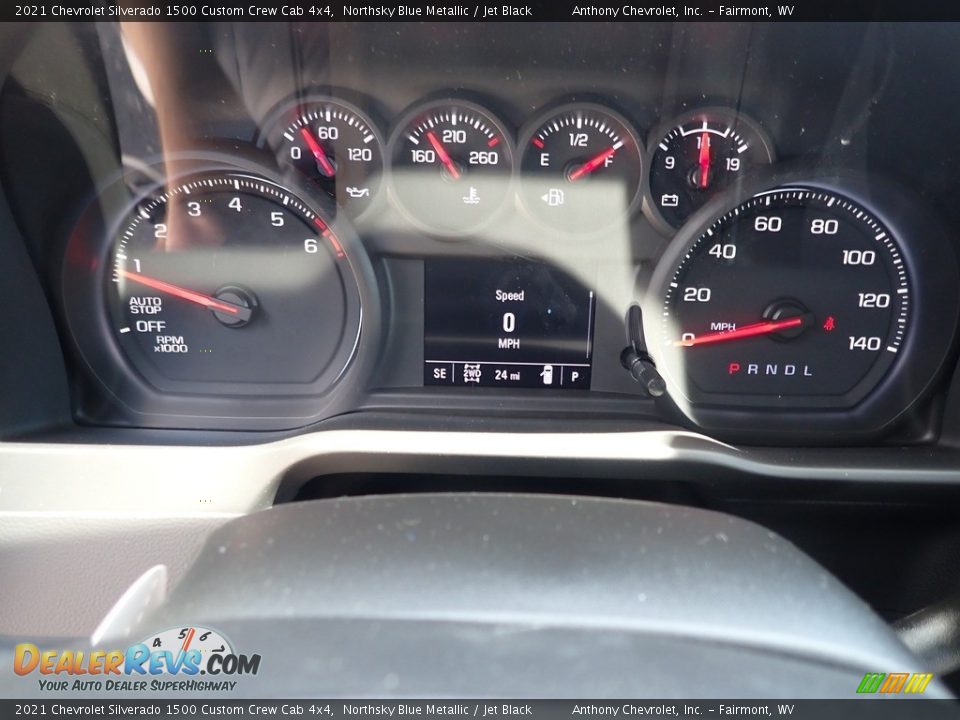 2021 Chevrolet Silverado 1500 Custom Crew Cab 4x4 Northsky Blue Metallic / Jet Black Photo #14
