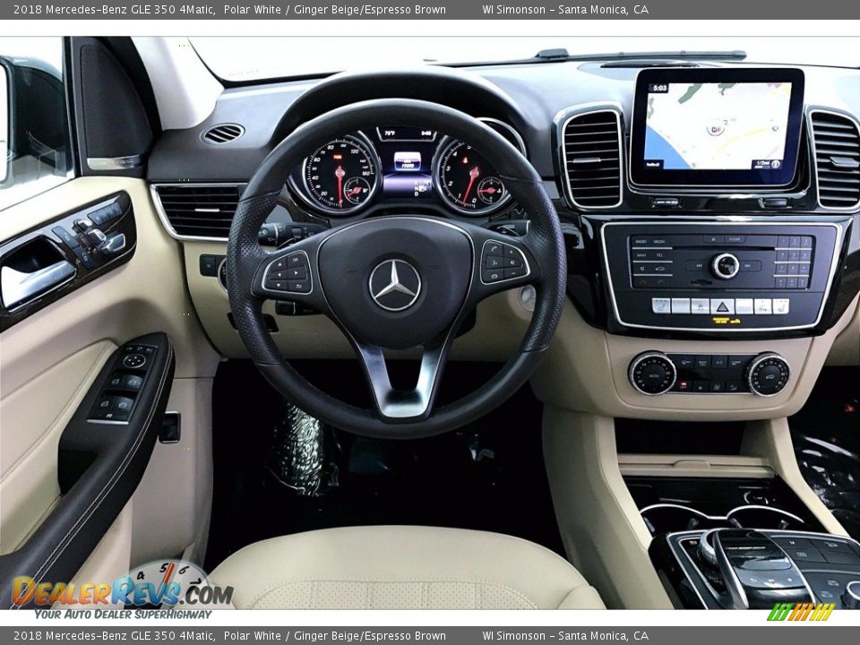 2018 Mercedes-Benz GLE 350 4Matic Polar White / Ginger Beige/Espresso Brown Photo #4