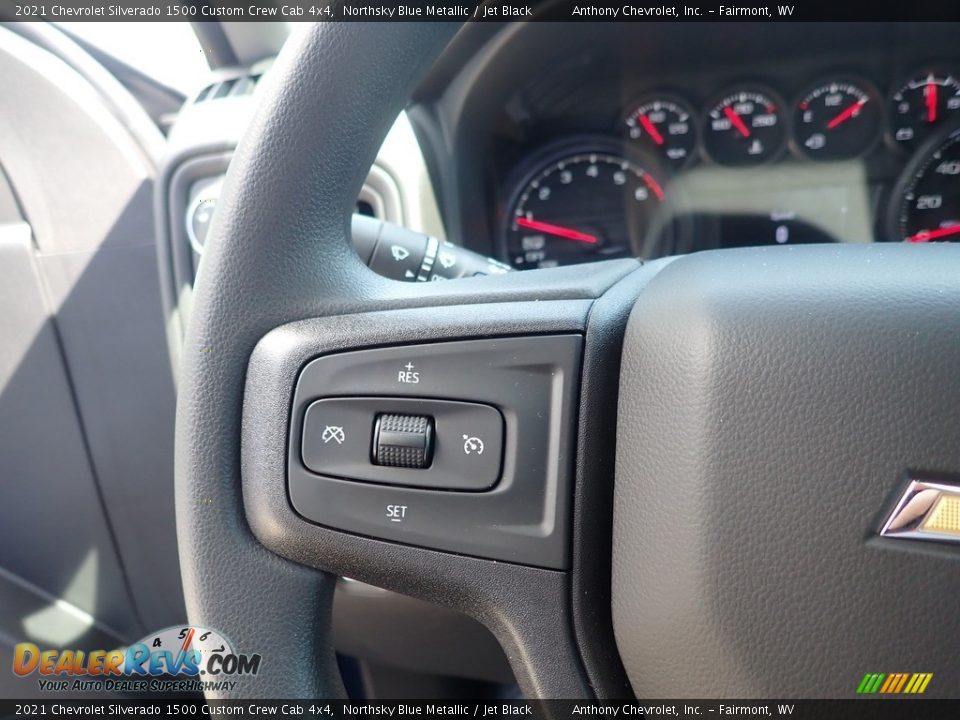 2021 Chevrolet Silverado 1500 Custom Crew Cab 4x4 Northsky Blue Metallic / Jet Black Photo #15