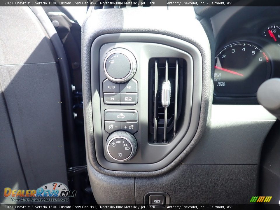 2021 Chevrolet Silverado 1500 Custom Crew Cab 4x4 Northsky Blue Metallic / Jet Black Photo #16