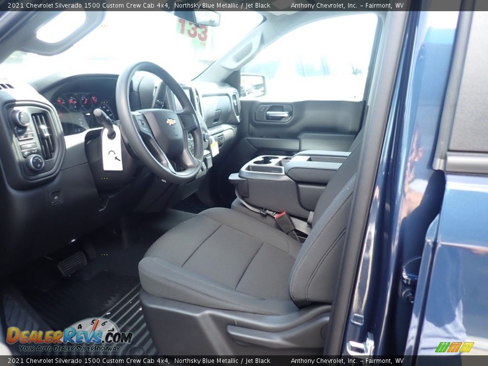 2021 Chevrolet Silverado 1500 Custom Crew Cab 4x4 Northsky Blue Metallic / Jet Black Photo #17